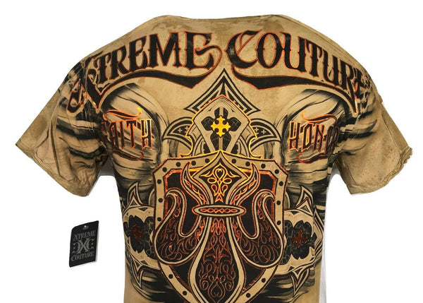 XTREME COUTURE by AFFLICTION Men's T-Shirt LOCKDOWN Tattoo Biker MMA S-2X