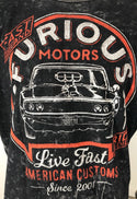 AFFLICTION FAST & FURIOUS Men's T-shirt Black Reversible