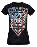 AMERICAN FIGHTER Womens T-Shirt GALESVILLE Athletic Black Biker Gym MMA  25A