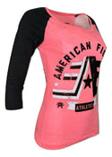 AMERICAN FIGHTER Women's T-Shirt STONY BROO Athletic Black Biker