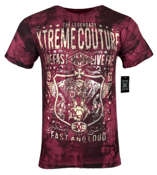 XTREME COUTURE by AFFLICTION Men T-Shirt GREASE & GASOLINE Biker MMA Gym S-4X
