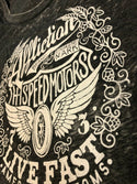 AFFLICTION Womens T-Shirt AC SPEEDWAY Athletic Wings Biker MMA