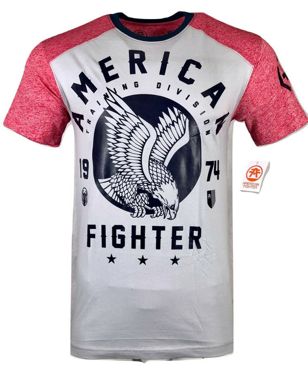 AMERICAN FIGHTER Mens T-Shirt FORT HAYES PANEL Athletic Biker MMA Gym B3