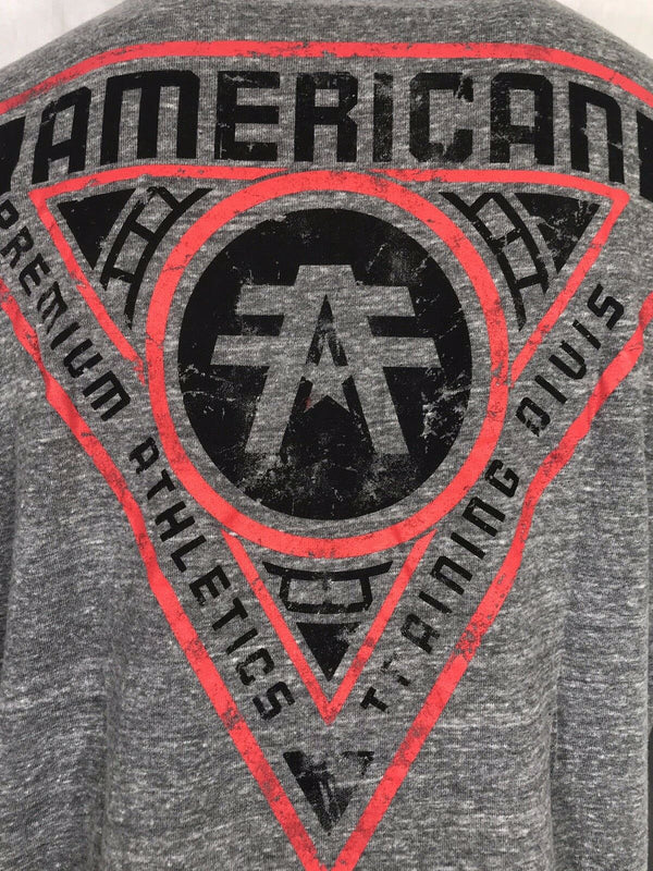 AMERICAN FIGHTER Mens T-Shirt NORTHWOOD Athletic Biker MMA Gray