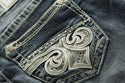 AFFLICTION Women's Denim Jeans RAQUEL FLUER GWEN Embroidered Buckle B32