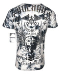 ARCHAIC by AFFLICTION Men's T-Shirt S/S BLACK PRAYER Cross Wings MMA Biker