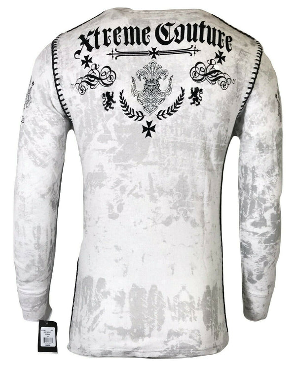 XTREME COUTURE by AFFLICTION Men's Thermal shirt KEEP OUT Biker MMA S-2X