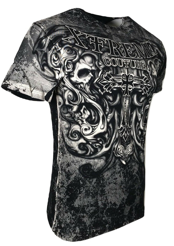 XTREME COUTURE by AFFLICTION Men T-Shirt HADES Skulls Biker MMA S-5X