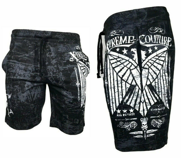 XTREME COUTURE AFFLICTION Men Shorts CONNECT Athletic Fighter MMA S-5XL