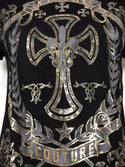 XTREME COUTURE by AFFLICTION Men T-Shirt GILDED CROSS Biker MMA GYM S-4X