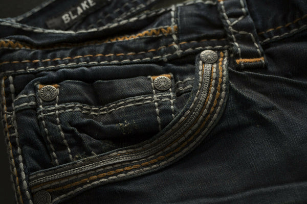 AFFLICTION BLAKE FLEUR SPAGO Men's Denim Jeans Black