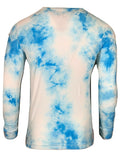 ZUMIEZ Men's T-shirt Earth is Cool Tye Dye Long Sleeve Blue