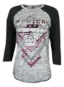 AMERICAN FIGHTER Women's T-Shirt NANTUCKET Athletic Grey