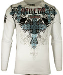 Xtreme Couture by Affliction Men's Thermal Shirt CLASSIC CREST Biker MMA