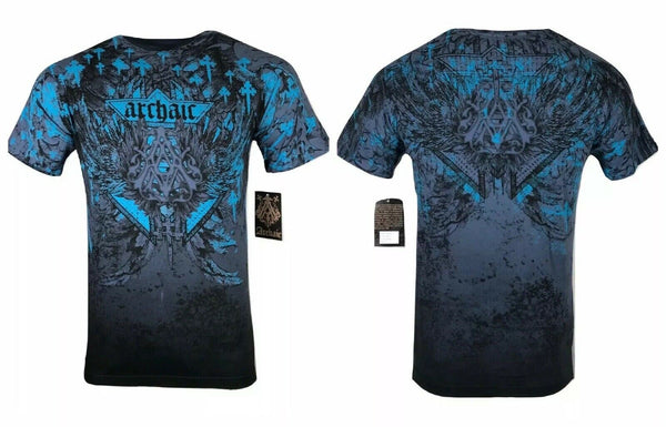 Archaic by Affliction Men's T-Shirt Griffin (Blue)