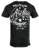 ARCHAIC by AFFLICTION Men's T-Shirt NATION Wings US Flag Biker Black S-5XL $40