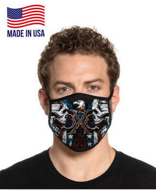 Xtreme Couture Affliction Mask Skeleton Biker Face Mask USA Washable Reusable