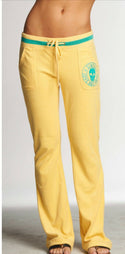 Sinful AFFLICTION Women's Sweatpants Callie Track Pant Yellow