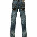AFFLICTION BLAKE FLEUR QUINCY Men's Denim Jeans Blue