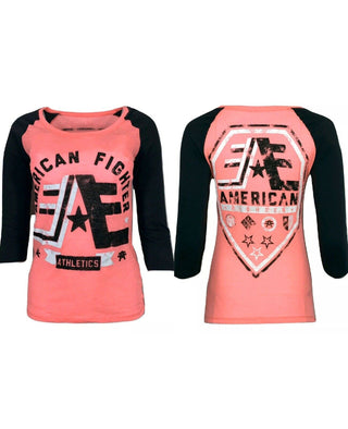 AMERICAN FIGHTER Women's T-Shirt STONY BROO Athletic Black Biker