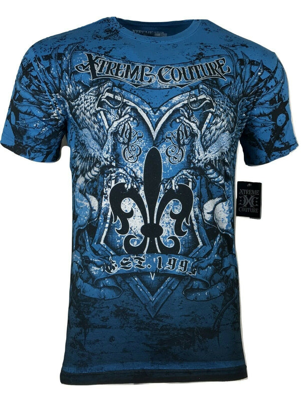 XTREME COUTURE by AFFLICTION Men T-Shirt SHIRNE Cross Biker MMA S-5X