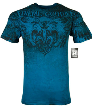 XTREME COUTURE by AFFLICTION Men T-Shirt LIONS GATE Biker WINGS MMA GYM S-4X