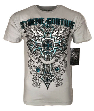 XTREME COUTURE by AFFLICTION Men T-Shirt POINT BLANK Skull Biker MMA Gym S-4X$40