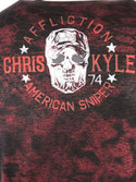 AFFLICTION CHRIS KYLE LEGENDARY PANEL Men's T-shirt Black/Red