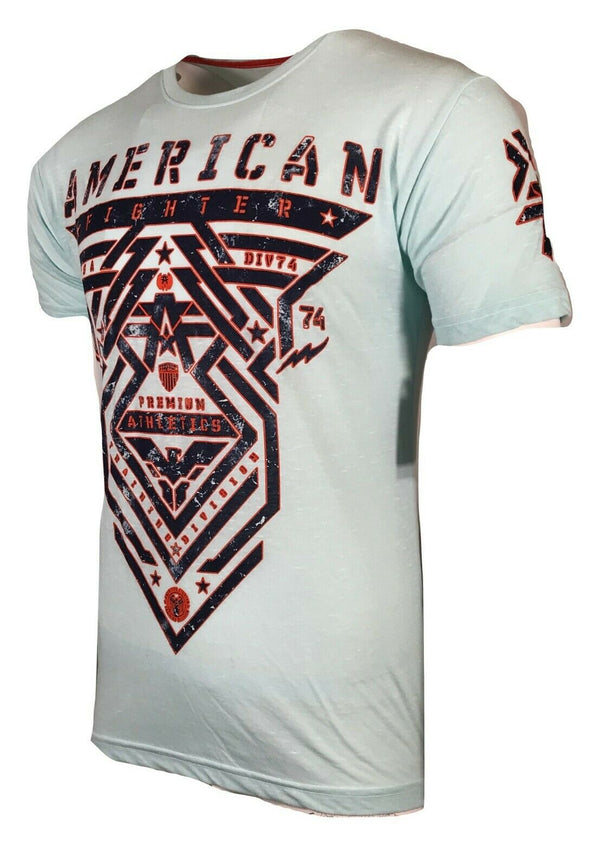 AMERICAN FIGHTER Mens T-Shirt PALMDALE TEE Athletic Biker MULTI COLOR GYM 19