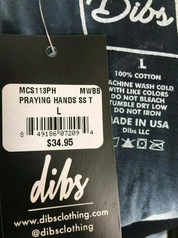 Tye Die DIBS Mens PRAYING HANDS T-Shirt street Wear Premium fabric Made in USA
