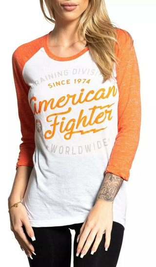 AMERICAN FIGHTER Women's T-Shirt STINGER Athletic Wings Biker