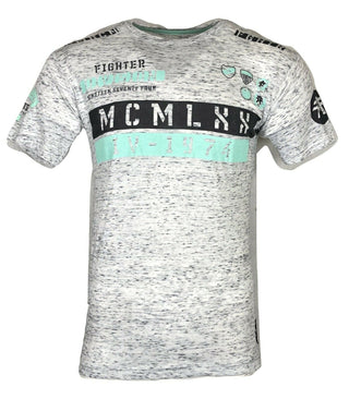 AMERICAN FIGHTER Mens T-Shirt RICHMOND STUD Athletic Biker Gym Blue S-3XL 5A