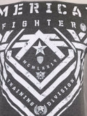 AMERICAN FIGHTER Mens T-Shirt PARKSIDE TEE Athletic Biker GRAY WHITE Gym MMA