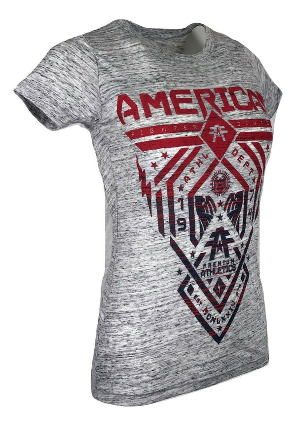 AMERICAN FIGHTER Womens T-Shirt FAIRBANKS Athletic Black Biker Gym MMA 20A