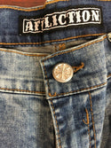 AFFLICTION Women's Denim Jeans JADE RISING EUGENE Embroidered Buckle B30