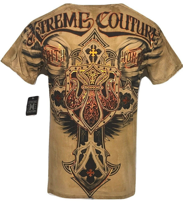 XTREME COUTURE by AFFLICTION Men's T-Shirt LOCKDOWN Tattoo Biker MMA S-2X