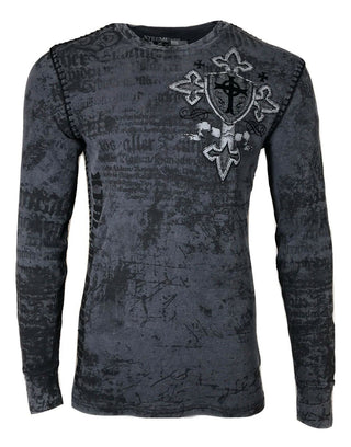 Xtreme Couture by AFFLICTION Men's THERMAL T-Shirt PRO FAITH Biker MMA