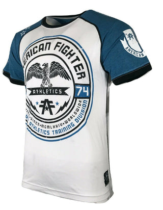 AMERICAN FIGHTER Mens T-Shirt ROLLINS Athletic Training Biker MMA Gym 4A