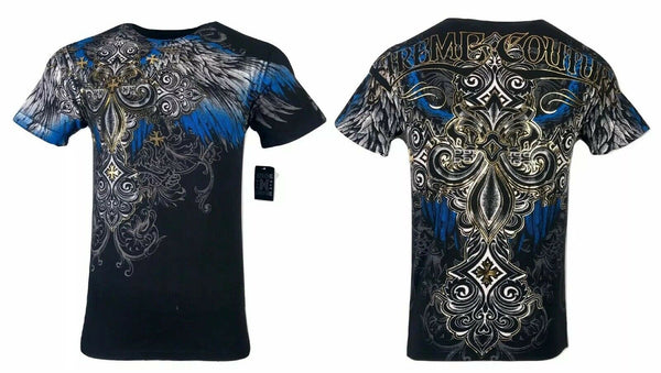 XTREME COUTURE by AFFLICTION Men's T-Shirt ENSIGN Biker Black MMA S-5X
