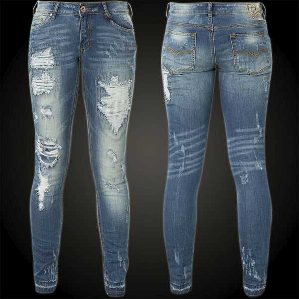 AFFLICTION Women's Denim Jeans RAQUEL RISING ICELAND Embroidered Buckle  B25