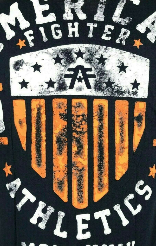 AMERICAN FIGHTER Mens T-Shirt HERITAGE Premium Biker Navy MMA Gym 14