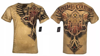XTREME COUTURE by AFFLICTION Men's T-Shirt LOCKDOWN Tattoo Biker MMA S-2X