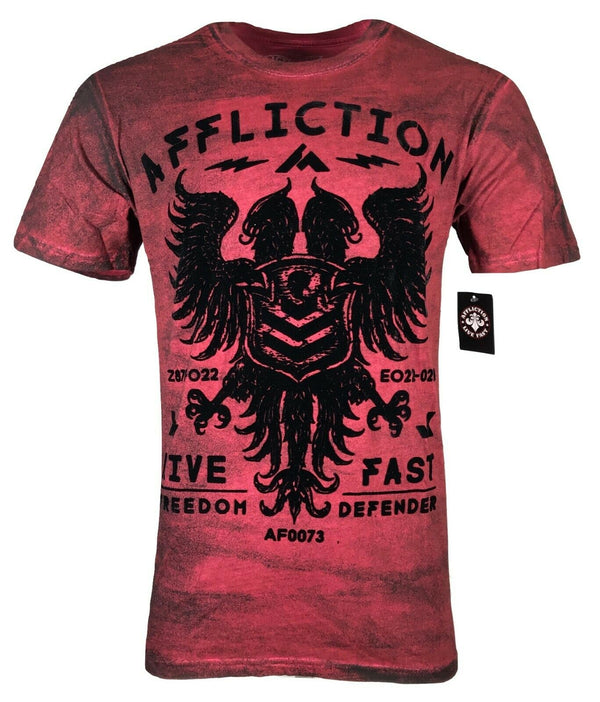 AFFLICTION Men's T-Shirt VALUE FREEDOM DUSK Biker Tattoo MMA