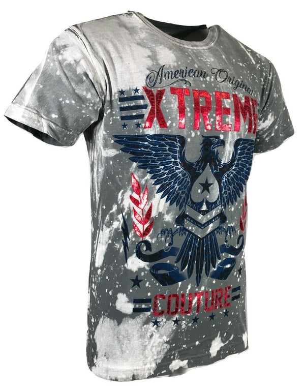 XTREME COUTURE by AFFLICTION Men's T-Shirt AMERICAN ORIGINAL Biker Gray S-2XL