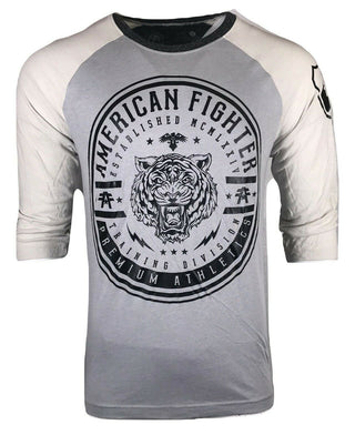 AMERICAN FIGHTER Men's T-Shirt BRIMSON FB T Athletic Biker GRAY