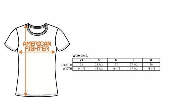 AMERICAN FIGHTER Women's T-Shirt STINGER Athletic Wings Biker