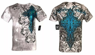 Xtreme Couture by Affliction Men's T-Shirt BASTILLE MASS Biker MMA White