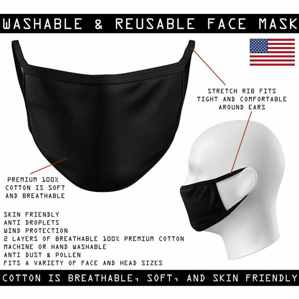 Xtreme Couture Affliction Mask Skeleton Biker Face Mask USA Washable Reusable