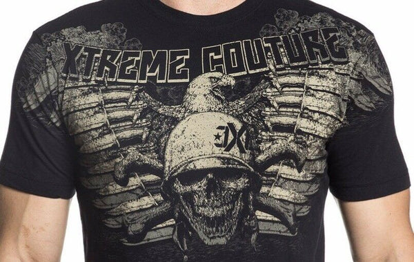 XTREME COUTURE by AFFLICTION Men T-Shirt TASK FORCE Skull Tattoo Biker GYM