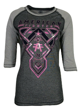 AMERICAN FIGHTER Women's T-Shirt HATSDALE Athletic Black Biker